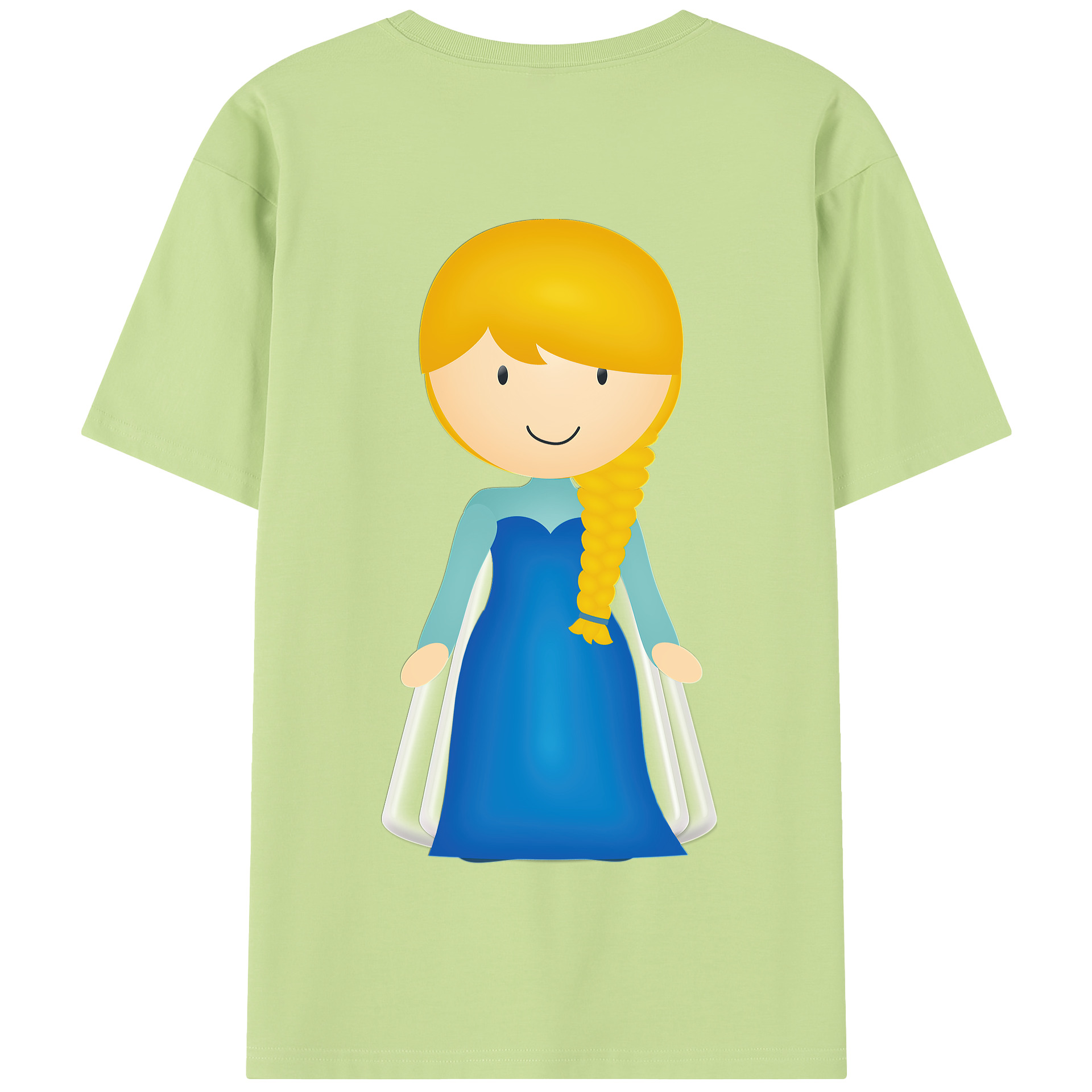 （画像用） アナと雪の女王 アンナ エルサ Frozen Anna Elsa 綿100％半袖Tシャツ（背面プリント）